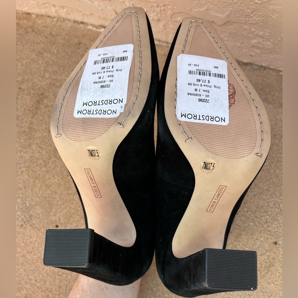 Vince Camuto Sibrina Suede Pump Black 7 - Picture 3 of 8